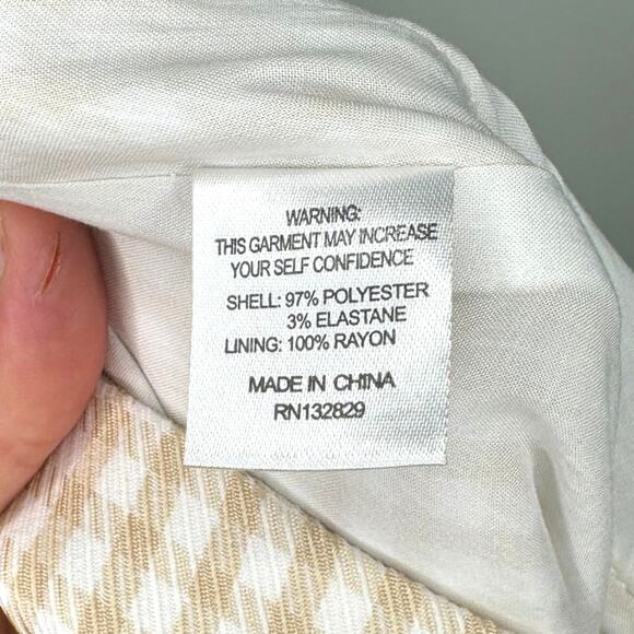 Song of Style (Revolve) Janie Beige White Check Pants, Women's Size X-SMALL - Picture 7 of 7